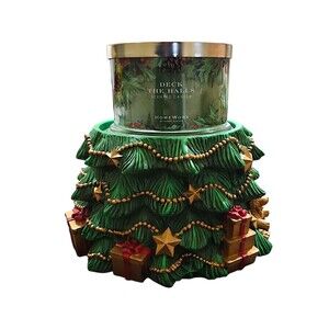 HomeWorx by Harry Slatkin Tree Pedestal & Deck The Halls 18oz Candle